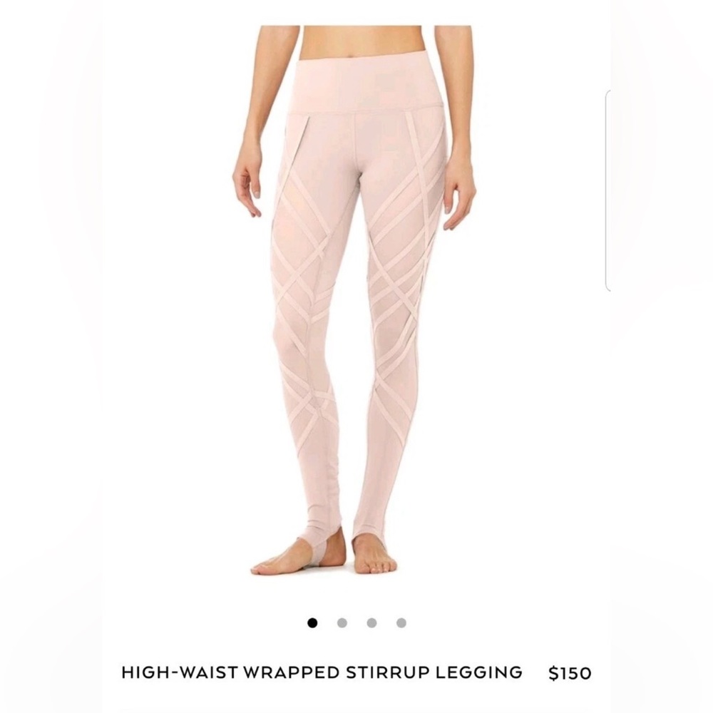 NWT ALO Yoga Blush High-Waist Wrapped Stirrup Leggings Balletcore size Medium